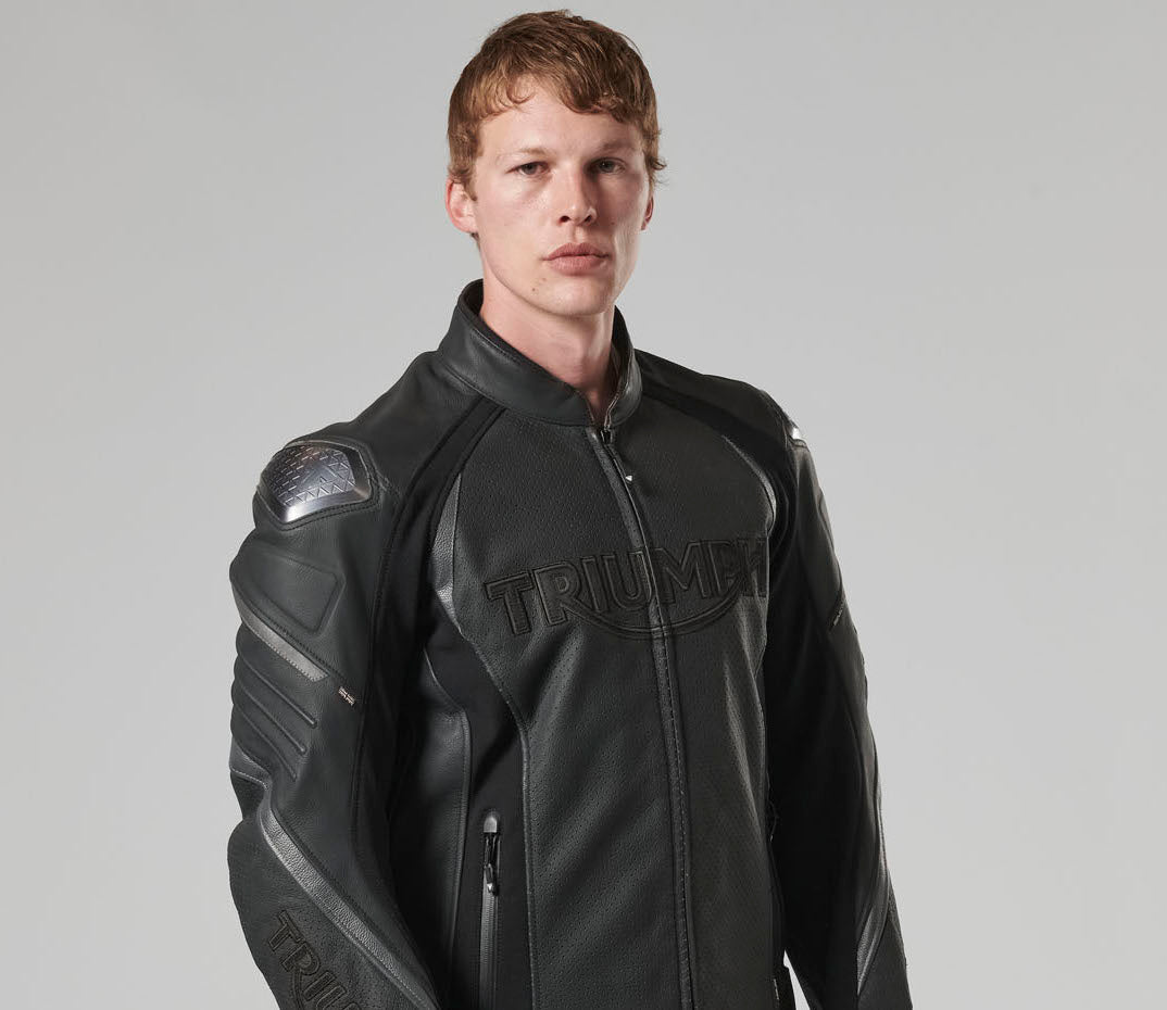 Triumph Giacche In Pelle Uomo Moto GIACCA TRIPLE IN PELLE